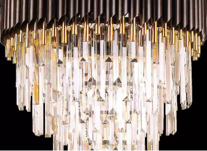 Luxury Chandelier Ceiling Chandelier Gold Ceiling lamp Luster Crystal Round