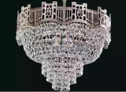 Ceiling chandelier Luxury Chandelier Ceiling lamp Luster Silver Crystal Lamp