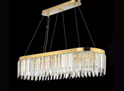 Chandelier Crystal Luxury Gold Pendant Hanging Lamp Light fixture Living room