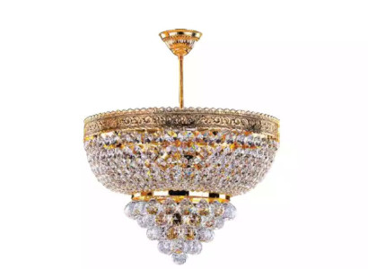Round Chandelier Luxury Ceiling Light Chandelier Ceiling lamp Crystal Gold 50x60