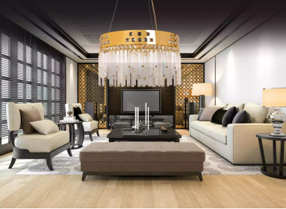 Beautiful BrassCrystal Chandelier new chandelier living room luxury gold