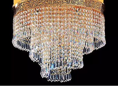 Ceiling chandelier Luxury Gold Chandelier Ceiling lamp Luster Crystal Art