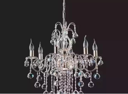 Silver ceiling chandelier Chandelier Ceiling lamp Luster Crystal Lamp