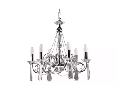 Silver Luster Hanging Crown Lamp Chandelier State Lamp Modern Art