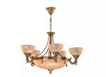 Chandelier Ceiling lamp Chandelier Ceiling Light Lamp Glass Gold Beige