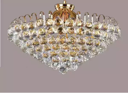 Ceiling chandelier Luxury Gold Chandelier Ceiling lamp Luster Crystal Art