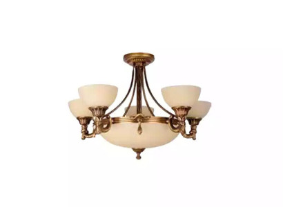 Beige Ceiling lamp Crystal pendant light Gold glass chandelier Crystal showpiece light