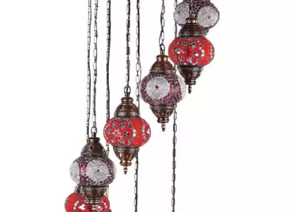 Luster ceiling light Chandelier Ceiling lamp Lamps Glass 45x145cm