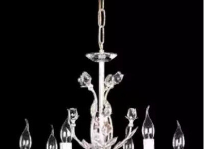 Large hanging lamp Living room lamp Kronenluster White crystal candelabra