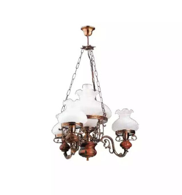 Ceiling chandelier chandelier Chandelier Ceiling lamp Lamp Glass Brown Baroque
