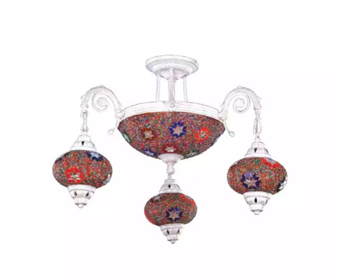 Ceiling chandelier chandelier Chandelier Ceiling lamp Lamps Glass Art White