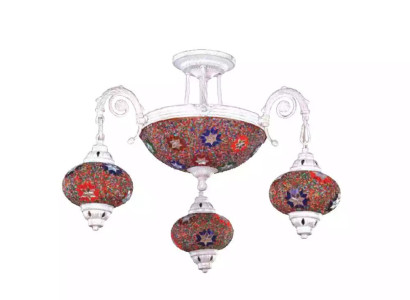 Ceiling chandelier chandelier Chandelier Ceiling lamp Lamps Glass Art White
