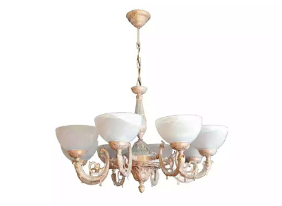 Chandelier Ceiling Light Chandelier Ceiling lamp Lamps Glass Beige Art