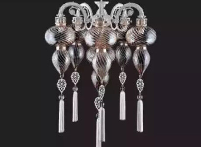 Ceiling chandelier chandelier Chandelier Ceiling lamp Lamps Glass Silver new