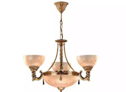 Ceiling lamp Chandelier Ceiling Light Lamp Chandelier Glass Gold Beige
