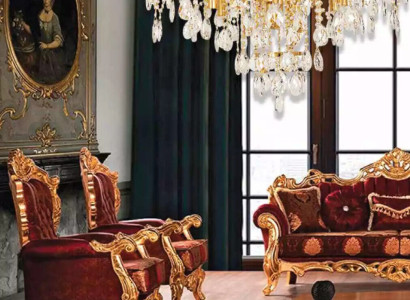 Chandelier French Gold in Living room Light fixture luxurious Lamps