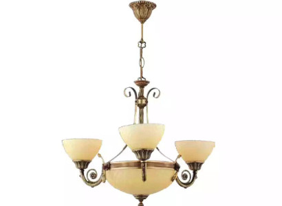 Ceiling chandelier Lamp Ceiling lamp Chandelier Chandelier Glass Beige Art