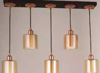 Golden Round Chandelier Ceiling lamp Ceiling lamp Luster Light fixture