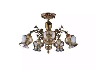 Ceiling lamp ceiling chandelier flowers chandelier chandelier lamp glass brown