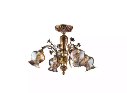 Ceiling chandelier flowers chandelier Chandelier Ceiling lamp Lamp Glass Brown