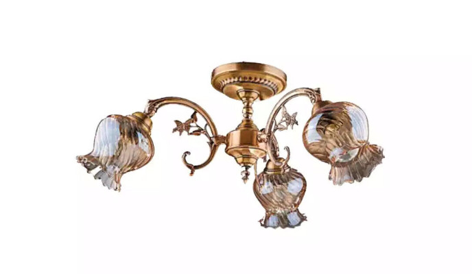 Chandelier Ceiling Light Chandelier Ceiling lamp Lamps Glass Gold Art