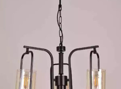 Loft Living room Ceiling lamp Luster Glass Bedroom Black hanging lamp