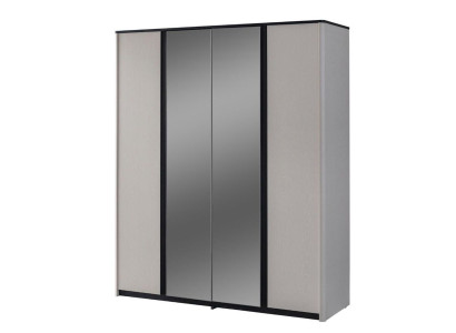 Gray bedroom cabinet designer mirror cabinet Wood Wardrobe
