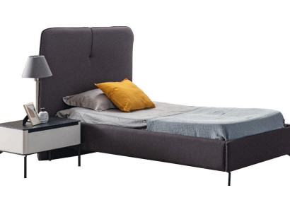 Gray children's furniture designer children's bed wood bedside table luxury suite