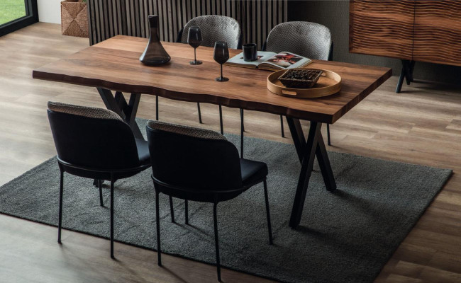 Brown Wood Dining room table Robust dining tables Wooden tables Luxury Furniture