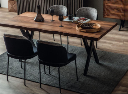 Brown Wood Dining room table Robust dining tables Wooden tables Luxury Furniture