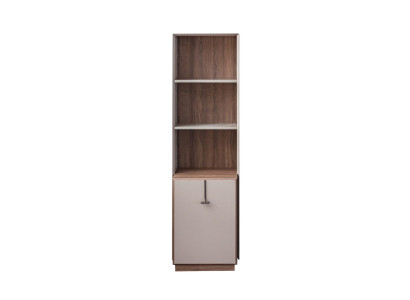 Modern Bookshelf Designer Standing Shelf Beige Office Shelves Bookcase