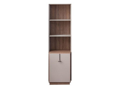 Modern Bookshelf Designer Standing Shelf Beige Office Shelves Bookcase