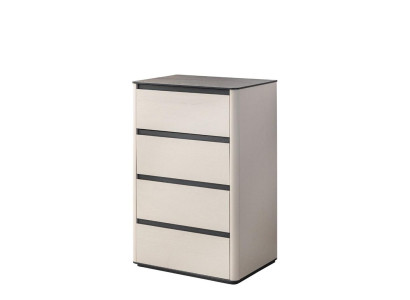 Beige Wood Chest of drawers 4-door wooden cabinet Bedroom Elegant add-on cabinet