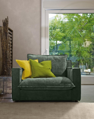 Armchair Upholstery Furniture Relax Design Furniture Green Lounge Luxury Single Seater Prianera