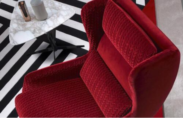 Armchair Seat Single Seater Design Yellow Upholstery Living room Furniture Wing Chair Prianera