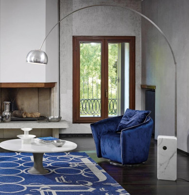 Armchair 1 Seater Blue Living room Luxury Design Italian Furniture Elegant new
