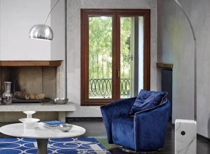 Armchair 1 Seater Blue Living room Luxury Design Italian Furniture Elegant new