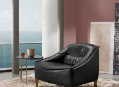 Armchair Upholstery Seater Modern Design Leather Relax Armchair Lounge Luxury Living room