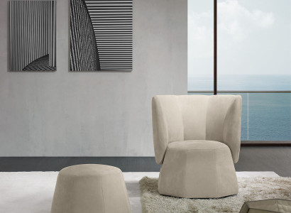 Stool Design Wood Italian Furniture Luxury Living room Modern Footstool Gray new