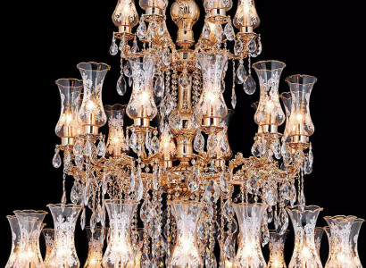 Chandelier Luster Glass Ceiling lamp xxl Light fixture Gallery Crystal Lamp