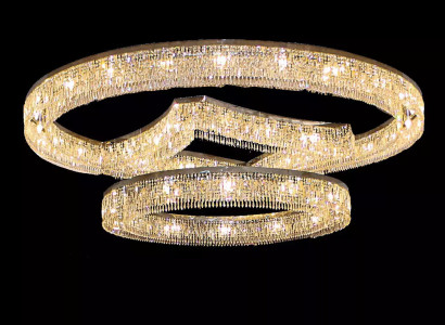 Chandelier from chrome-plated stainless steel Crystal in foyer luxury new
