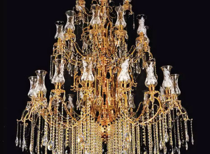 Chandelier Crystal Living room Ceiling light Large Villa Lamps 160x280