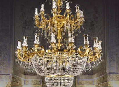 Chandelier pendant light foyer living room luxury gloss lamp 360 cm