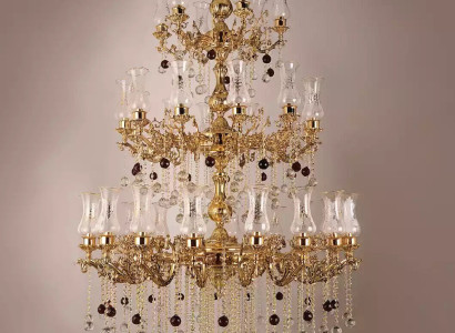 Luxury Ceiling light Gold Chandelier Ceiling lamp Luster Crystal 130x280cm