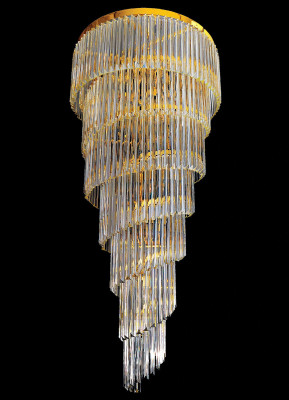 Chandelier ceiling pendant KristAll Luster Golden Living room Light fixture