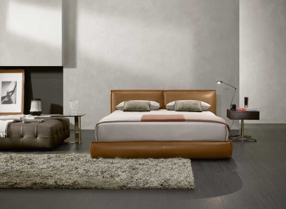 Double bed Upholstery Bed Luxury Bedroom Beds Double Bed Frame Brown Furniture