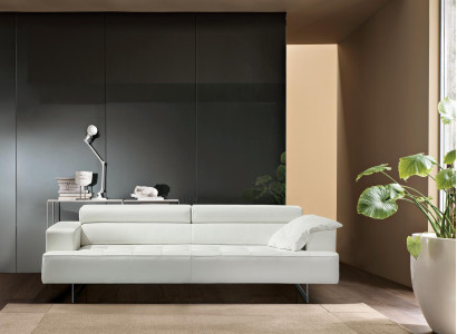Upholstery Prianera Furniture Three Seater Sofa 3 Seater Sofas Luxury Leather Couches White
