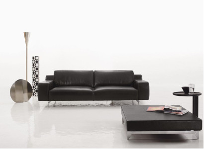 Three Seat Luxury Sofa 3 Seater Sofas Seat Design Couch Furniture Style Leather Black