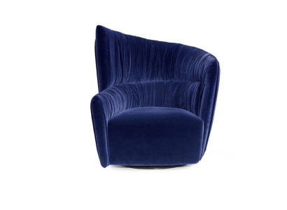 Armchair Luxury Design Furniture Blue Modern Style Design Textile Living room Lounge new