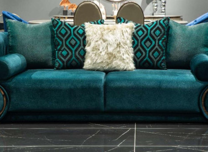 Three-seater fabric sofa sofa 3 seater upholstered sofa modern design green new